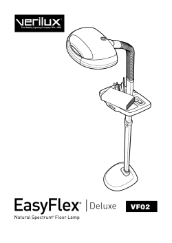 Verilux Easy Flex Deluxe Floor Lamp User Manual