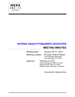 Meeting Minutes Template - National Equality Publishers