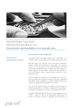 Trimestral EQUAM Global Value Q1 2015