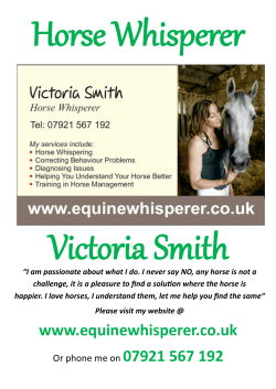 horsewhisper-victoriasmith - Victoria Smith Horse Whisperer