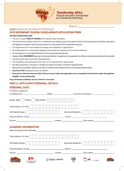 Application Form - Equity Group Foundation
