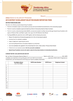 Reporting Form - Equity Group Foundation