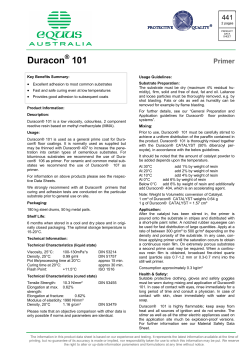 Duracon 101 - Equus Industries Pty Ltd