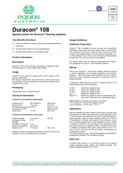 DuraconÂ® 108 - Equus Industries Pty Ltd