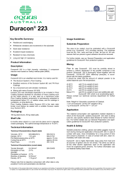 DuraconÂ® 223 - Equus Industries Pty Ltd
