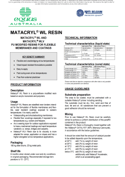 MATACRYLÂ® WL RESIN - Equus Industries Pty Ltd