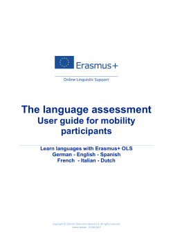 User guide â Language assessment