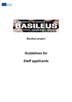 Guidelines for Staff applicants