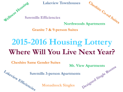 2015-2016 Housing Lottery Packet