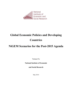Global Economic Policies and Developing Countries NiGEM