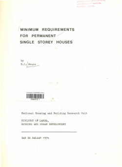minimum requirements for permanent / single st~ey houses