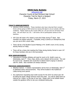 ERHS Daily Bulletin - East Richland High School