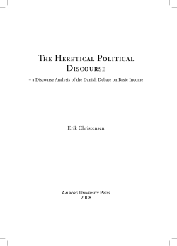The Heretical Political Discourse - Basisindkomst og BÃ¦redygtig