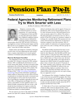 Federal Agencies Monitoring Retirement Plans Try to Work Smarter