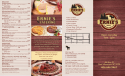 Menu - Ernie`s Bakery & Deli