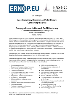 ERNOP Conference 2015 Call for Papers.