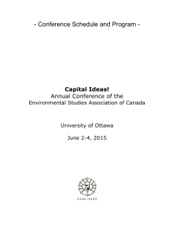 Conference Schedule and Program