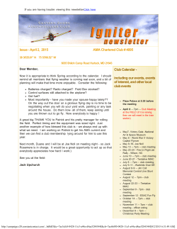 April 2015 - newsletter - the Eastern Shore Aeromodelers Club