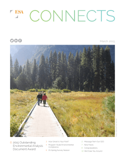 March 2015 edition - Environmental Science Associates
