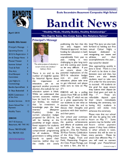 Bandit News - Ãcole Secondaire Beaumont Composite High School
