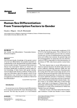 Human Sex Differentiation: From Transcription
