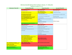 program at-a-glance - 49th Annual Scientific Meeting of