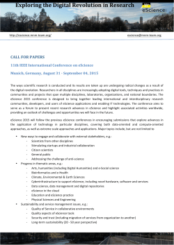eScience 2015 - Call for Papers 1.1.2