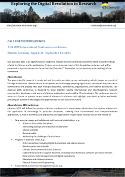 pdf version - 11th IEEE International Conference on eScience
