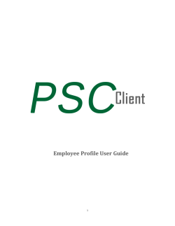 Employee Profile User Guide - ESC Home