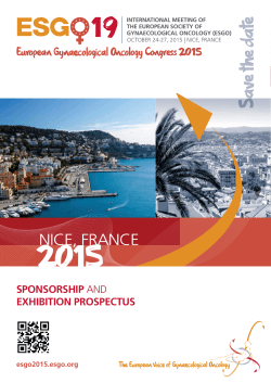 sponsorship and exhibition prospectus - ESGO 2015