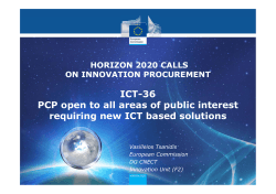 ICT-36 PCP open to all areas of public interest