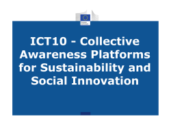 ICT10 - Collective Awareness Platforms for
