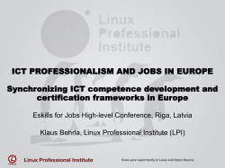 Presentation - e-Skills for Jobs 2015 Latvia