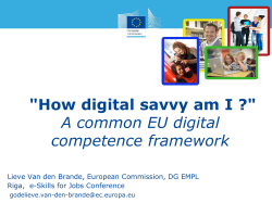 "How digital savvy am I ?" A common EU digital competence