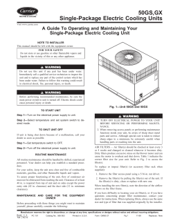 50GS,GX Single-Package Electric Cooling Units