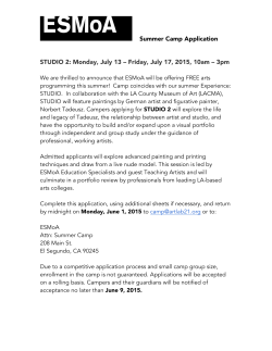 STUDIO2 Application Form Summer Camp 2015