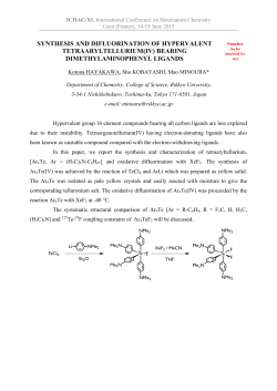 synthesis and difluorination of hypervalent tetraaryltellurium(iv)