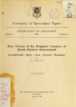 University of Queensland Papers \. Five Towns of the