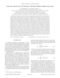 Atom lasers, coherent states, and coherence. I