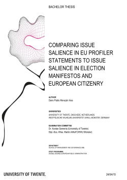 comparing issue salience in eu profiler statements to issue salience