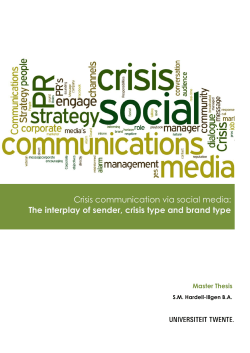Crisis communication via social media