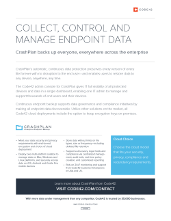 COLLECT, CONTROL AND MANAGE ENDPOINT DATA