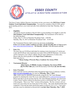The Essex County Athletic Directors Association invites your team to