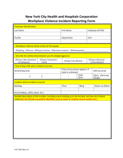 Workplace Violence Incident Reporting Form