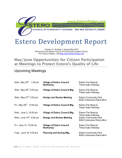 April 2015 Estero Development Report