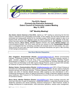 May 2015 ECCL Report