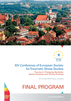 Untitled - XIV Conference of European Society for Traumatic Stress