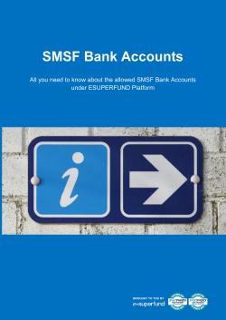 SMSF Bank Accounts