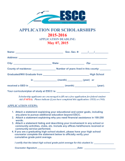 ESCCF Scholarship Application - Eastern Shore Community College