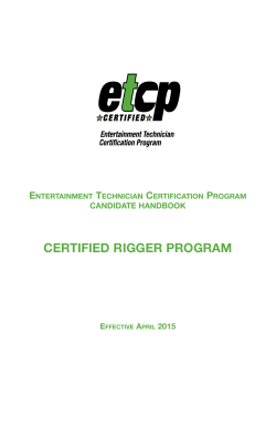 the complete Candidate Handbook  - ETCP